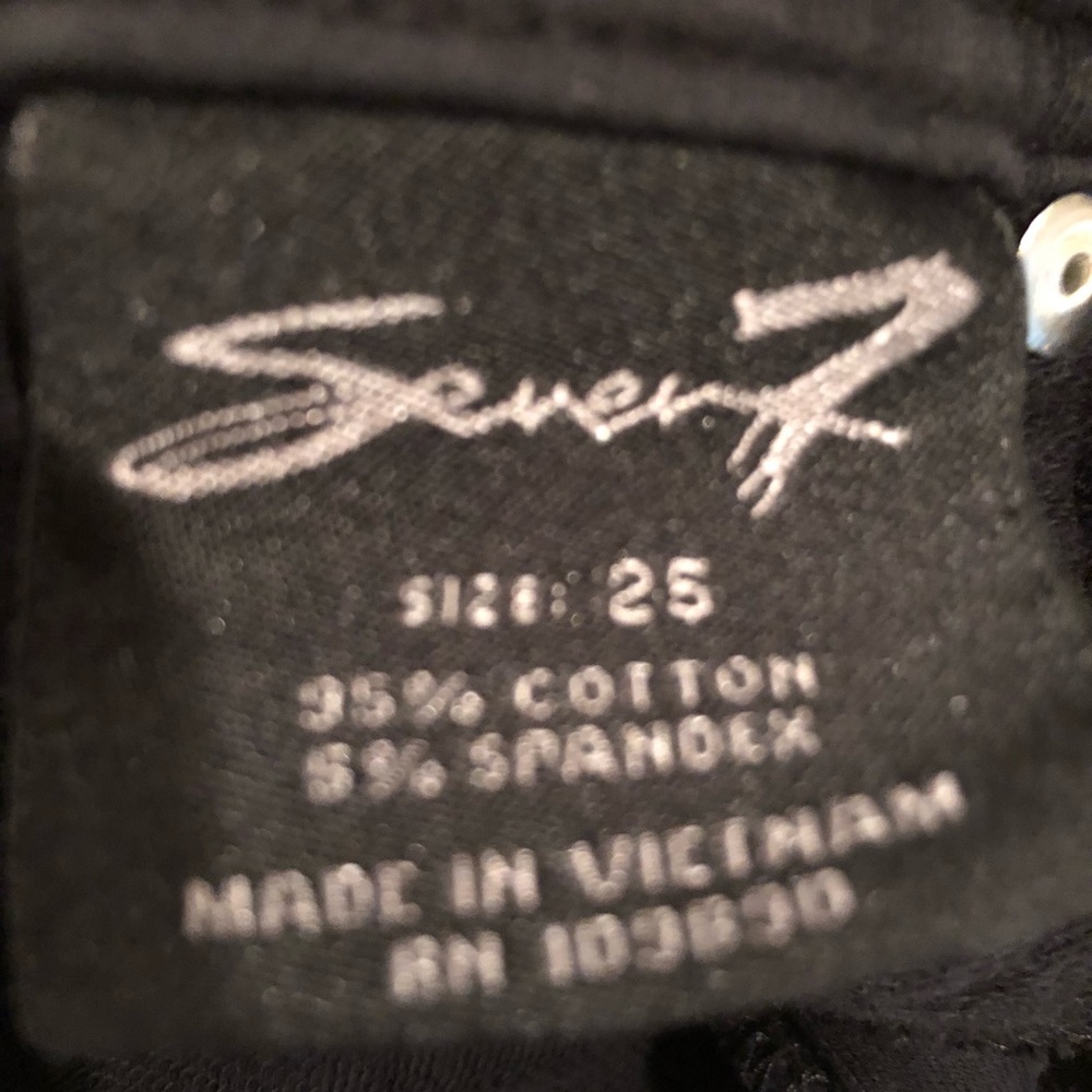 Seven Black knit jeans with silver S on pocket - Picture 4 of 5